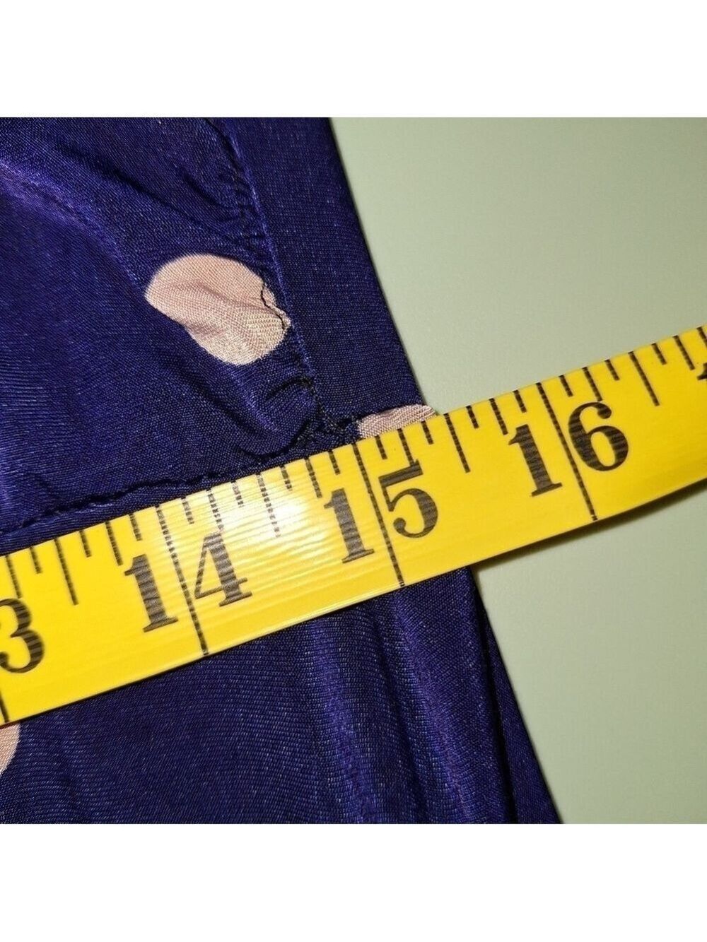 Blue Polka Dot Maxi Dress Large - Picture 6 of 8